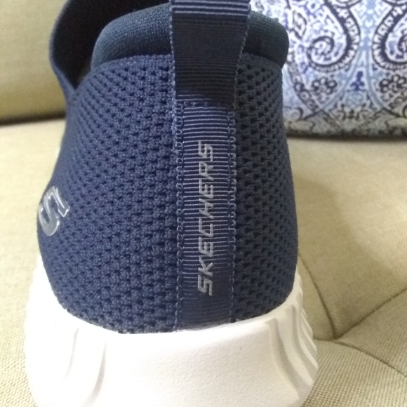 Skechers Elite Flex Wasik slip-on shoes navy blue NWOT - Picture 4 of 11
